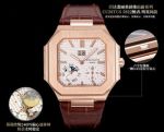Patek Philippe Cubitus 240ps Movement 45mm Rose Gold/Silver Case Beige/White Dial Watch